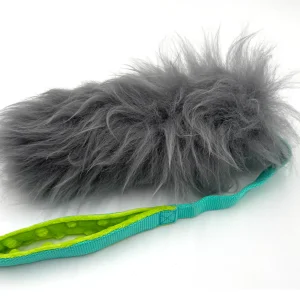 Szarpak Fluffy Miętowo-Szary S - Szarpak dla psa z owcy